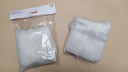 Tessuto peluche a pelo lungo colore bianco
