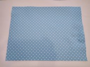 Feltro azzurro a pois bianchi