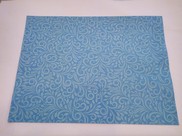 Feltro blu stampa arabesque crema