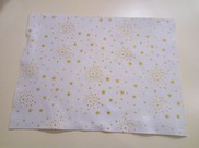 Feltro bianco con stampa brillantini "stelle" colore oro
