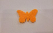 Farfalla in feltro colore arancio