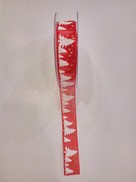 Nastro rosso con  paesaggio innvevato