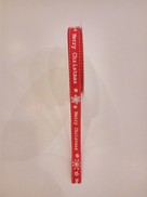Nastro rosso "Merry Christmas "  bianco