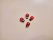 Coccinella in legno dipinta misura piccola "mini"