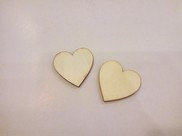 Cuore in legno "grande" tinta naturale