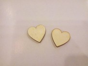 Cuore in legno "medio" tinta naturale