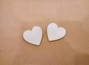 Cuore in legno "grande" colore bianco