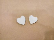 Cuore in legno "medio" colore bianco