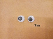 Occhi mobili rotondi 16 mm