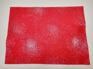 Feltro rosso con brillantini argento