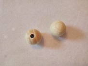 Perla in legno colore naturale grande