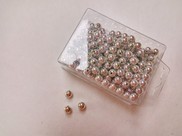 Perline in plastica colore argento lucido