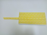 Pizzo in feltro ricamato colore giallo