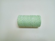 Rotolo di cordina in cotone verde/bianco