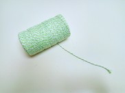 Cordina di cotone fina colore verde/bianco 