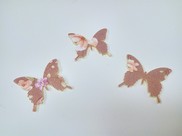 Farfalla "Flower" marrone / pesca