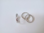 Anello tipo "fede" in plastica colore argento