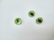 Bottoni occhi di gatto piccoli colore verde