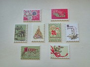 Set di francobolli in legno natalizi 