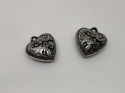 Ciondolo a cuore colore argento anticato misura piccola