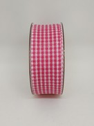 Nastro fucsia in tnt a quadretti bianchi