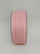 Nastro rosa in tnt a quadretti bianchi