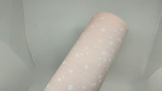 Gomma crepla colore rosa pastello/bianco stampa fiori