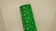 Feltro verde a stelle bianche