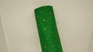 Feltro verde con stampa brillantini "stelle" colore oro