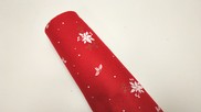 Feltro rosso stampa stella di natale bianca