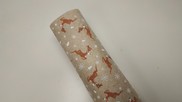 Feltro avorio scuro stampa cervi