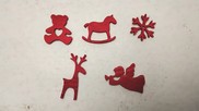 Set in raso "Natale" colore rosso scuro