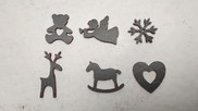 Set in raso "Natale" colore grigio scuro 