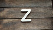 Lettera " Z " in legno colore naturale
