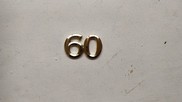 Numero "60" colore oro misura piccola