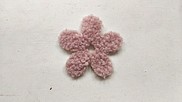 Fiore "Peluche" colore lilla chiaro