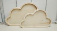 Set Cornici in legno "nuvola" da appendere colore naturale
