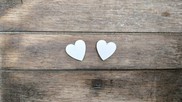 Cuore in legno "mini" colore bianco