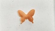 Farfalla in tessuto colore arancione