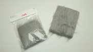 Tessuto peluche a pelo lungo colore grigio