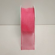 Nastro in organza con bordo animato colore fucsia