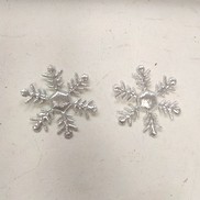 Fiocco di neve in tessuto effetto metal colore argento