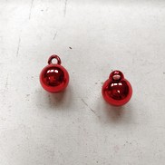 Mini pallina in plastica colore rosso