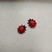 Coccinella in plastica colore rosso/nero