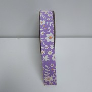 Nastro in tessuto "Bouquet Fiori" colore viola