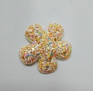 Fiore glitter "CandyStyle" multicolor giallo