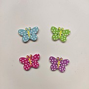 Set Bottoni in legno piccoli "Farfalle" assortiti 4 pezzi